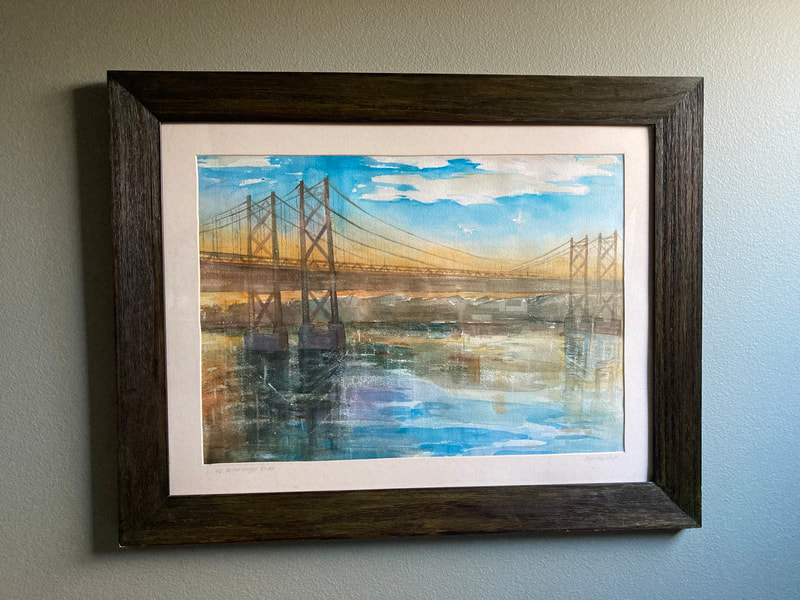 1-74 Mississippi River
Original watercolor paint with framed $280
$